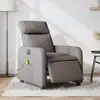 Image de Fauteuil De Massage Inclinable Électrique Taupe Tissu Vidaxl