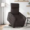 Image de Fauteuil Inclinable Marron Foncé Tissu Vidaxl