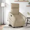 Image de Fauteuil Inclinable Crème Tissu Vidaxl