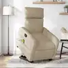 Image de Fauteuil Inclinable De Massage Crème Tissu Vidaxl