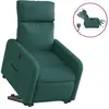 Image de Fauteuil Inclinable Électrique Vert Foncé Tissu Vidaxl