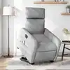 Image de Fauteuil Inclinable De Massage Électrique Gris Clair Tissu Vidaxl