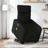 Image de Fauteuil Inclinable De Massage Électrique Noir Tissu Vidaxl