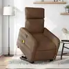 Image de Fauteuil Inclinable De Massage Électrique Marron Tissu Vidaxl