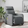 Image de Fauteuil De Massage Inclinable Électrique Gris Similicuir Vidaxl