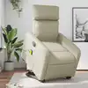 Image de Fauteuil Inclinable De Massage Électrique Crème Similicuir Vidaxl