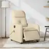 Image de Fauteuil Inclinable De Massage Électrique Crème Tissu Vidaxl