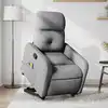 Image de Fauteuil De Massage Inclinable Gris Clair Tissu Vidaxl