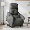 Image de Fauteuil De Massage Inclinable Gris Foncé Tissu Vidaxl