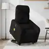 Image de Fauteuil De Massage Inclinable Noir Tissu Vidaxl