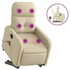 Image de Vidaxl fauteuil inclinable de massage crème tissu