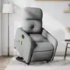 Image de Fauteuil Inclinable De Massage Électrique Gris Clair Tissu Vidaxl