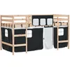 Image de Lit Mezzanine Pour Enfants Avec Rideaux Sans Matelas 80x200 Cm Vidaxl