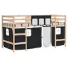 Image de Vidaxl lit mezzanine pour enfants avec rideaux sans matelas 80x200 cm