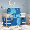 Image de Lit Mezzanine Enfants Avec Tunnel Sans Matelas Bleu 80x200 Cm Vidaxl