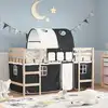 Image de Lit Mezzanine Enfants Avec Tunnel Sans Matelas 90x190 Cm Vidaxl