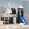 Image de Lit Mezzanine Enfants Avec Tour Sans Matelas 90x190 Cm Vidaxl