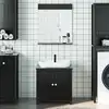 Image de Meubles De Salle De Bain 2 Pcs Berg Noir Bois De Pin Massif Vidaxl