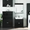 Image de Meubles De Salle De Bain 3 Pcs Berg Noir Bois De Pin Massif Vidaxl