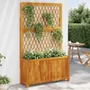 Image de vidaXL Jardinière avec treillis 100x32x165 cm bois massif dacacia 364901
