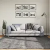 Image de Tapis Huarte À Poils Courts Doux Lavable Anthracite 200x200 Cm Vidaxl