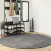 Image de Tapis Huarte À Poils Courts Doux Et Lavable Anthracite Ø 200 Cm Vidaxl