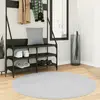 Image de Tapis Huarte À Poils Courts Doux Et Lavable Gris Ø 120 Cm Vidaxl