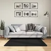 Image de vidaXL Tapis HUARTE à poils courts doux et lavable noir 120x120 cm 375113