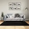 Image de Tapis Huarte À Poils Courts Doux Et Lavable Noir 160x160 Cm Vidaxl