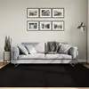 Image de Tapis Huarte À Poils Courts Doux Et Lavable Noir 200x200 Cm Vidaxl