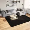 Image de Tapis Huarte À Poils Courts Doux Et Lavable Noir 240x240 Cm Vidaxl