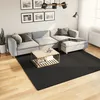 Image de vidaXL Tapis à poils courts doux et lavable noir 240x240 cm 375120