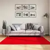 Image de Tapis Huarte À Poils Courts Doux Et Lavable Rouge 160x160 Cm Vidaxl