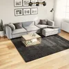 Image de Tapis Shaggy Pamplona Poils Longs Moderne Anthracite 240x240 Cm Vidaxl