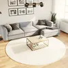 Image de Tapis Shaggy Pamplona Poils Longs Moderne Crème Ø 240 Cm Vidaxl