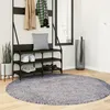 Image de Tapis Shaggy Pamplona Poils Longs Moderne Bleu Ø 200 Cm Vidaxl