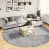 Image de Tapis Shaggy Pamplona Poils Longs Moderne Bleu Ø 280 Cm Vidaxl