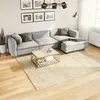 Image de Tapis Shaggy Pamplona Poils Longs Moderne Doré 240x240 Cm Vidaxl