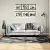 Image de Tapis Shaggy À Poils Longs Moderne Noir Et Crème 140x200 Cm Vidaxl