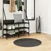Image de Tapis Iza Poils Courts Style Scandinave Anthracite Ø 80 Cm Vidaxl