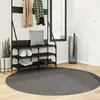Image de Tapis Iza Poils Courts Style Scandinave Anthracite Ø 160 Cm Vidaxl