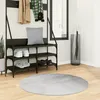 Image de Tapis Iza Poils Courts Style Scandinave Gris Ø 100 Cm Vidaxl