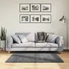 Image de Tapis Oviedo À Poils Courts Anthracite 120x120 Cm Vidaxl