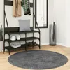 Image de Tapis Oviedo À Poils Courts Anthracite Ø 120 Cm Vidaxl