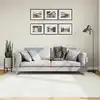 Image de Tapis Oviedo À Poils Courts Crème 200x200 Cm Vidaxl