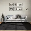 Image de Tapis Oviedo À Poils Courts Noir 200x200 Cm Vidaxl