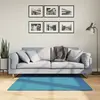 Image de Tapis Oviedo À Poils Courts Turquoise 120x120 Cm Vidaxl