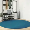 Image de Tapis Oviedo À Poils Courts Turquoise Ø 200 Cm Vidaxl