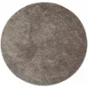Image de Tapis Istan À Poils Longs Aspect Brillant Gris Ø 100 Cm Vidaxl