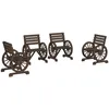 Image de Chaises De Jardin Lot De 4 Bois De Sapin Massif Vidaxl